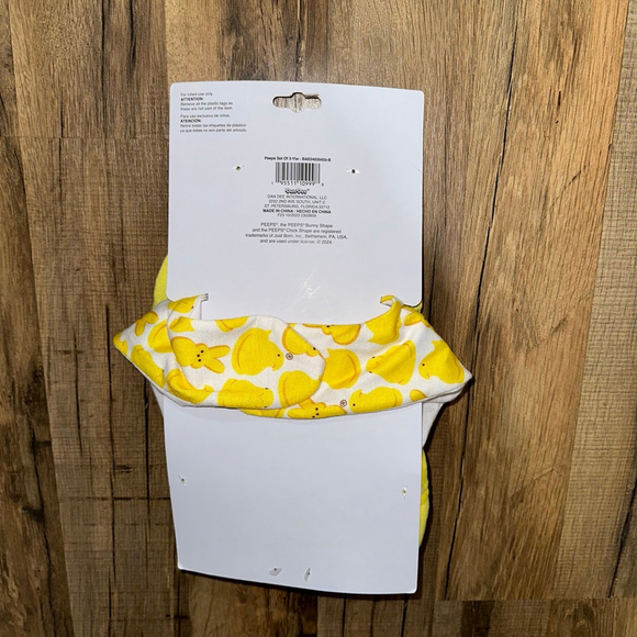 Baby Peeps Yellow White Chick Hat Bib Booties Matching Set NEW NWT EASTER - Picture 5 of 5